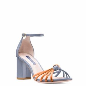 Stuart Weitzman Gray and Orange Sutton Heels NWOT